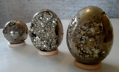 Pyrite oeuf boule pierre alchimique